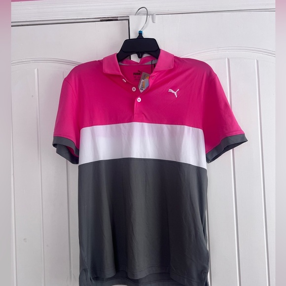 Puma Boys Cloudspun Highway Polo Sunset Pink Quiet Shade Size Large NWT - Picture 1 of 2